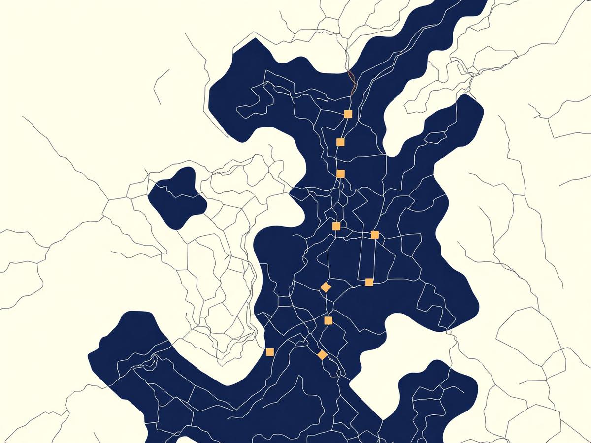 Parcel boundary map with highlighted acquisition targets
